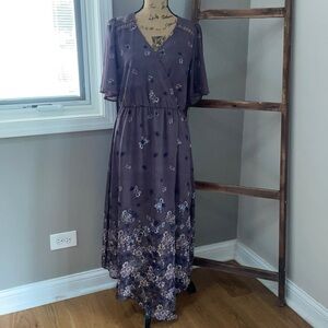 Beautiful sheer dress in mauve color. NWOT